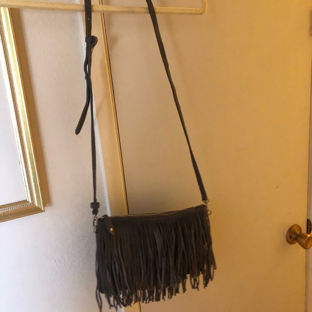 The Mighty Purse Leather Fringe Phone Charging Purse- 633